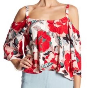 Cupcakes and Cashmere Fay Cold Shoulder Blouse